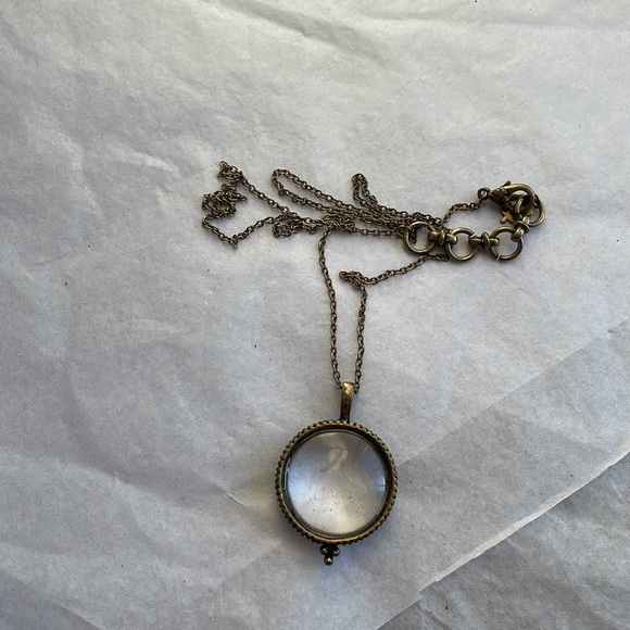 COPY - Magnifying Glass Pendant Necklace, Lucky Brand, Antique - Picture 3 of 16